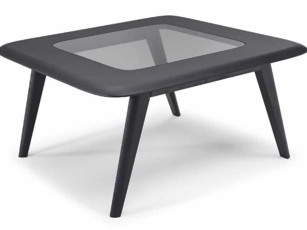 Natuzzi Editions Chianti Square Corner Table with Glass