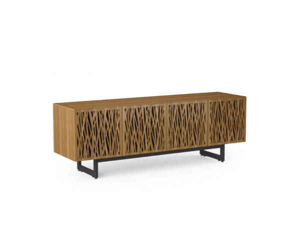 Elements 8779 Media Console Wheat Natural Walnut - side view
