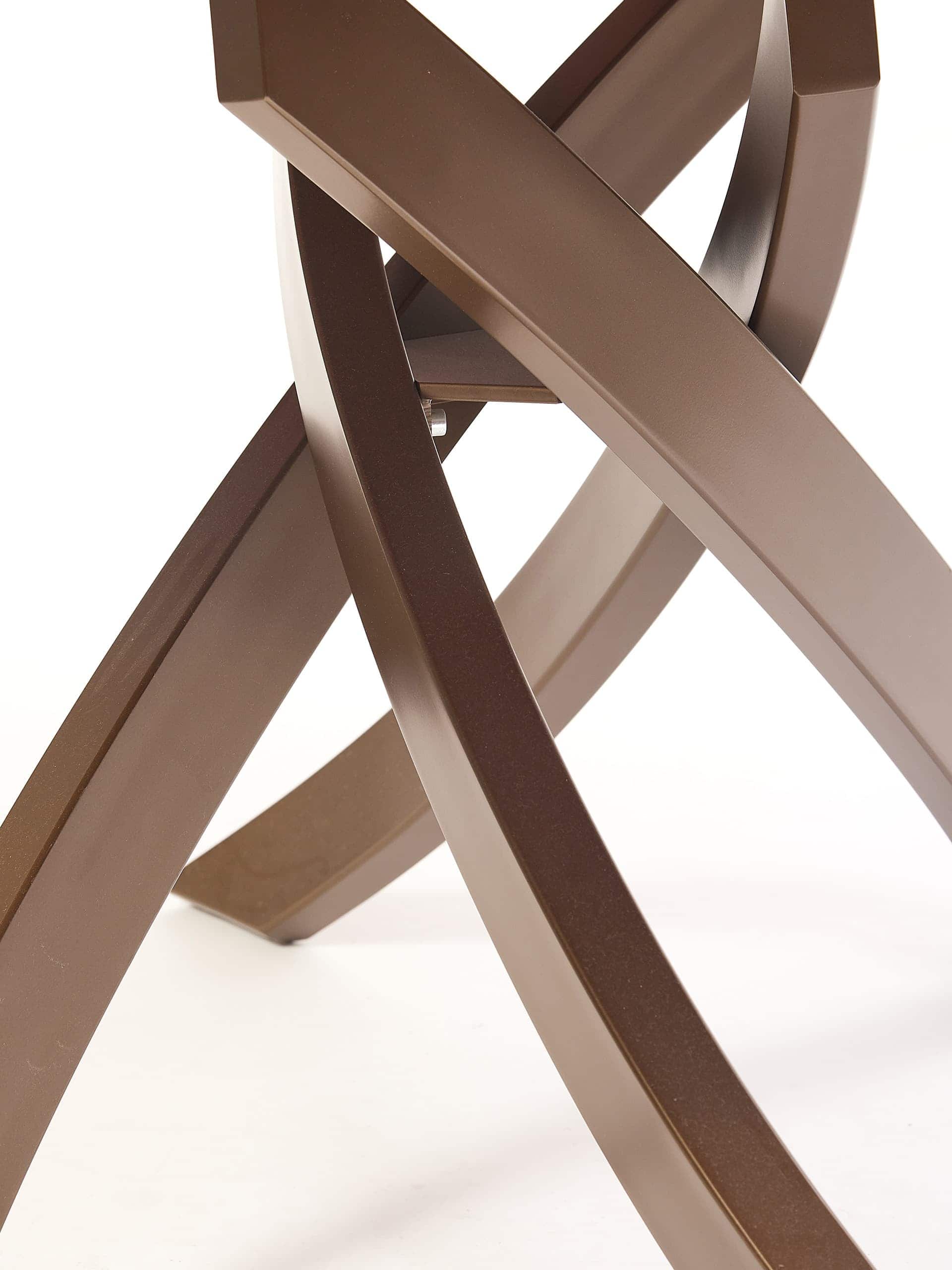 Bontempi Artistico Dining Table Lacquered Metal Frame Closeup