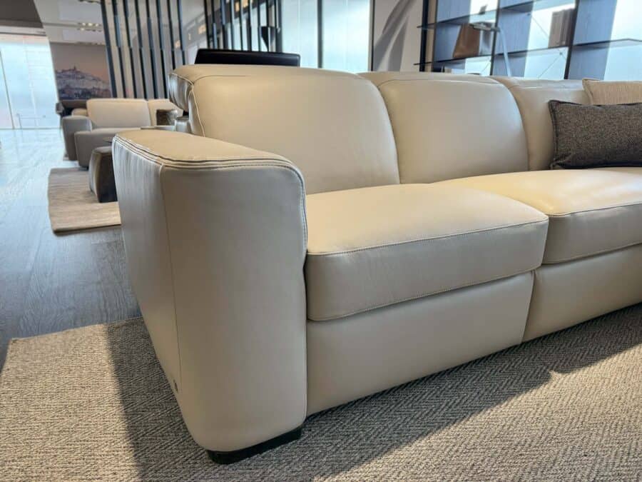 Natuzzi Italia Diesis 5pc Power Sectional Light Grey 5