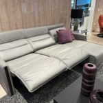 Stressless Emily Power Sofa with Chaise Silver Grey 3