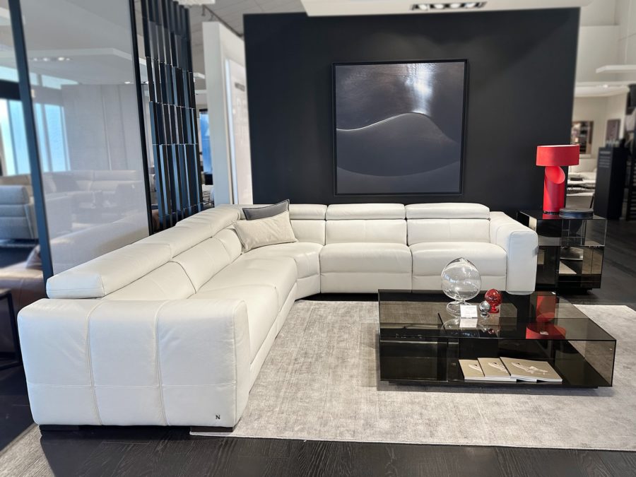 Natuzzi Italia Balance 5pc Sectional Cold White 2