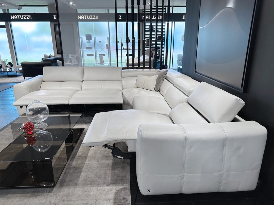 Natuzzi Italia Balance 5pc Sectional Cold White 7