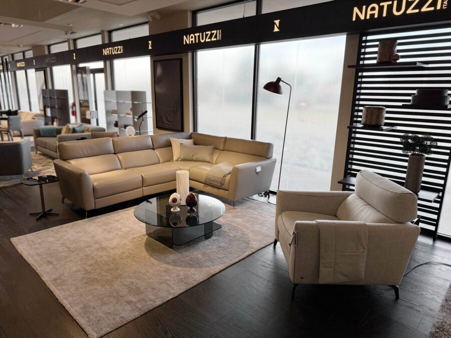 Natuzzi Italia Stan 4pc sectional Grey 6