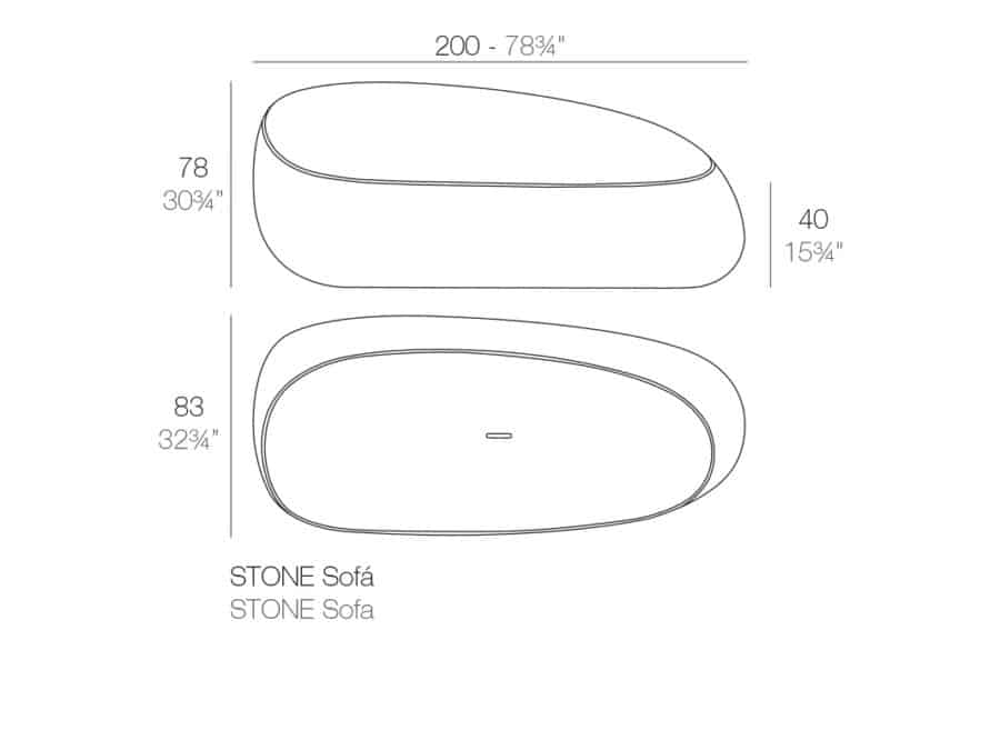 Vondom - STONE sofa schematics