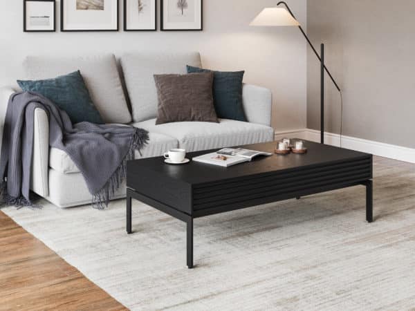 BDI Cora Coffee Table 1172 Ebonized Ash modern wood occasional table