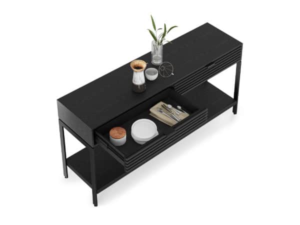 BDI Cora Console Table 1173 Ebonized Ash contemporary wood occasional storage furniture