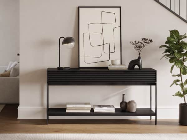 BDI Cora Console Table 1173 Ebonized Ash contemporary wood occasional storage furniture