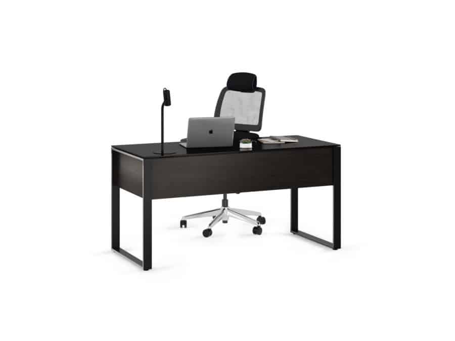 BDI Corridor desk 6501 Charcoal Stained Ash modern office furniture