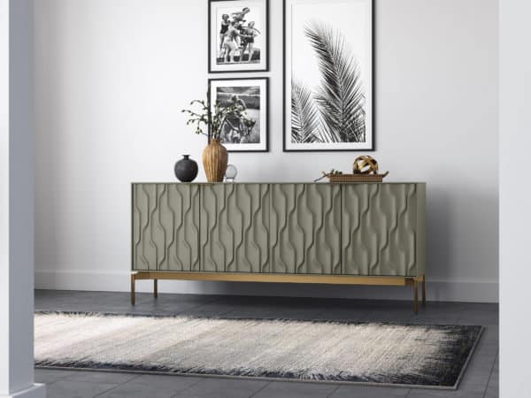 BDI Mesa credenza 7639 moss brushed brass contemporary storage console