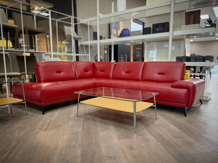 Incanto Italia Turano Sectional Red