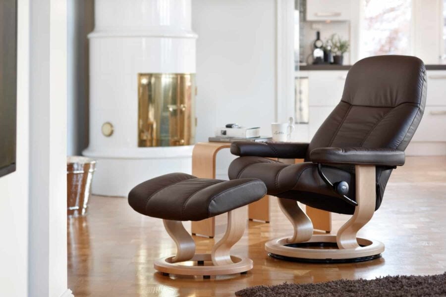 Stressless Consul Recliner with Ottoman