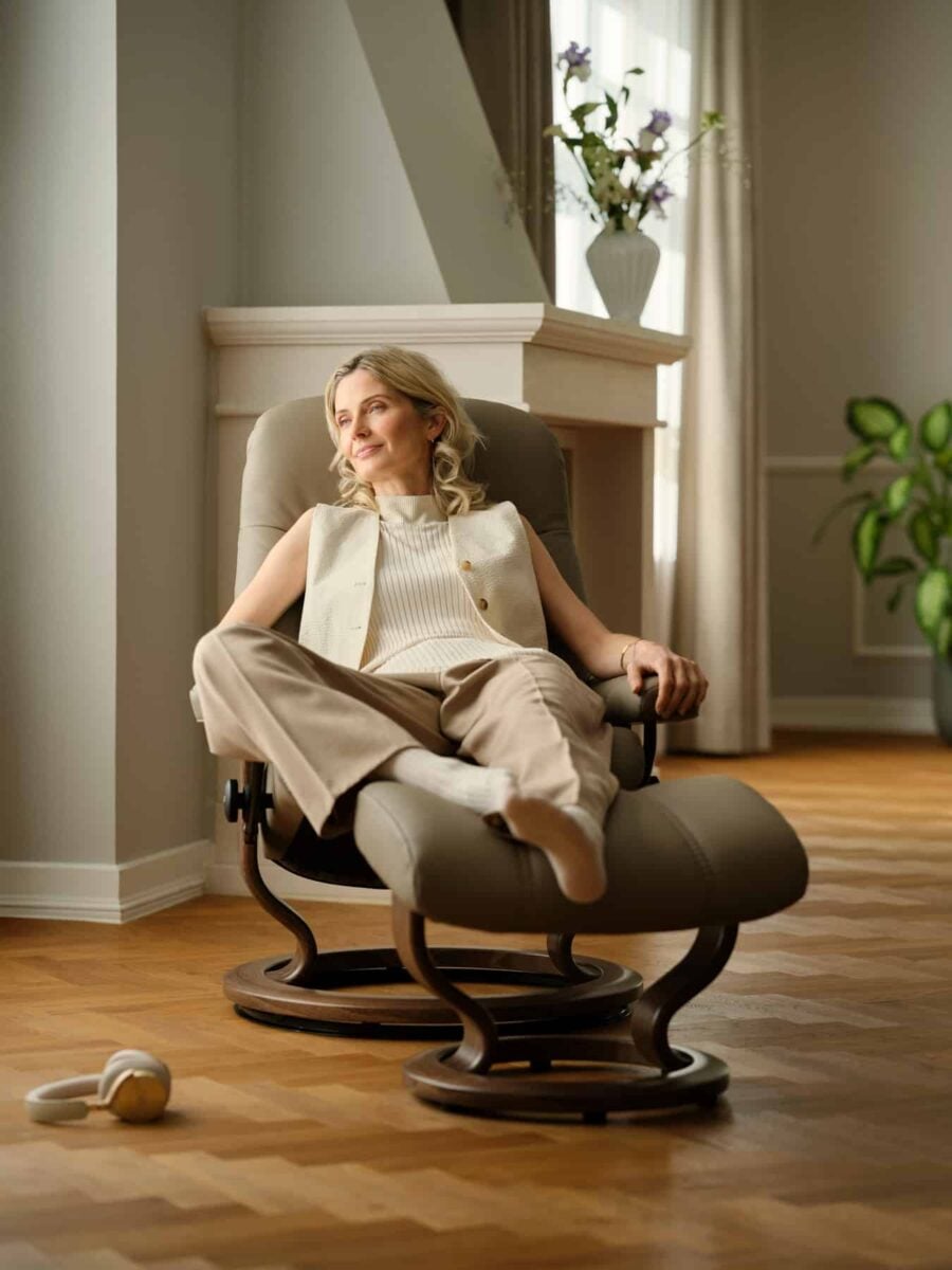 Stressless Consul Recliner with Ottoman