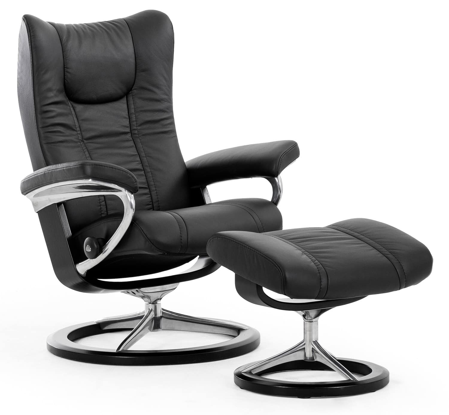 Stressless Wing Chair with Ottoman