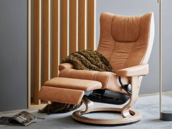 Stressless Wing Chair with Ottoman