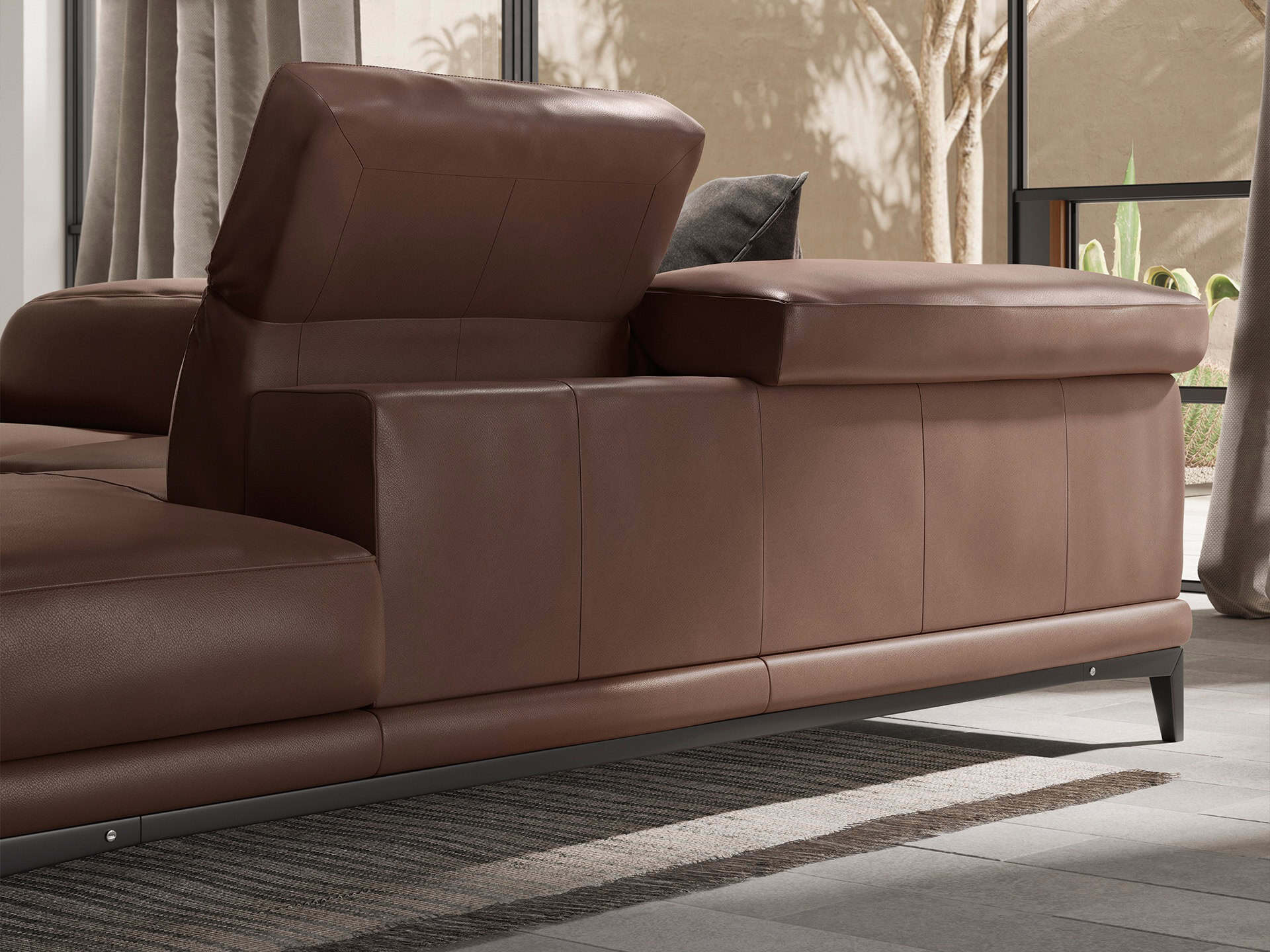 Natuzzi Italia Borghese Sectional - Furnitalia | Sculpted Elegance