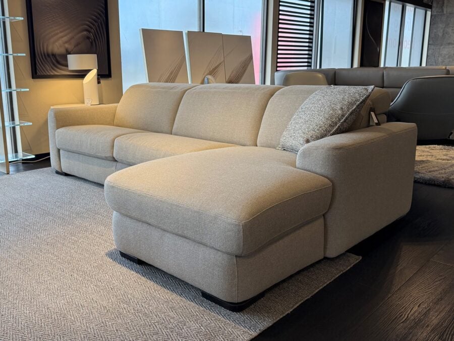 Natuzzi Italia Diesis Sectional Sofa Bed with Storage and Chaise