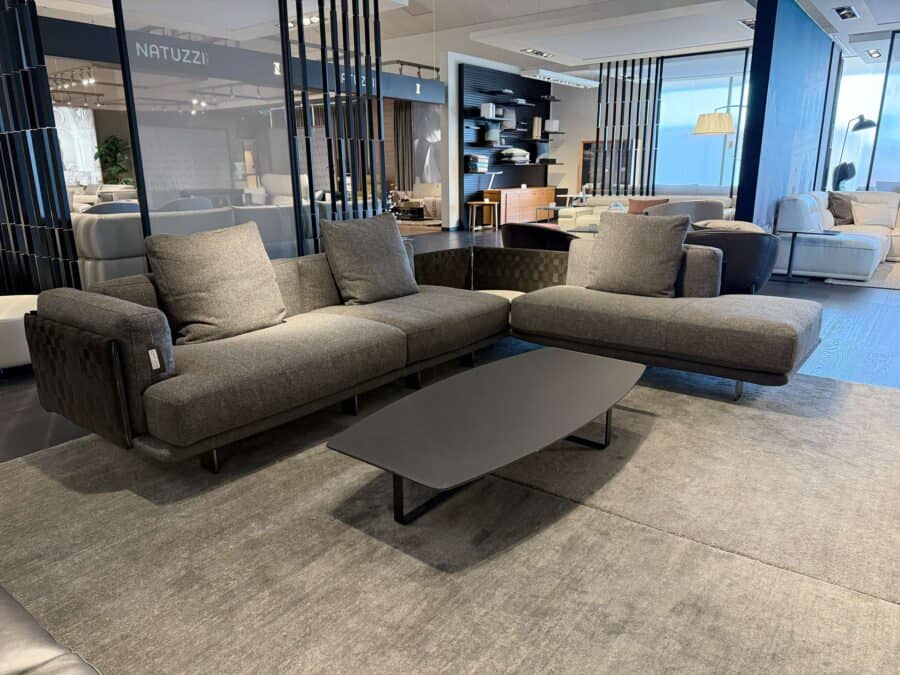 Natuzzi Italia Campus 4pc Sectional Bronze 2