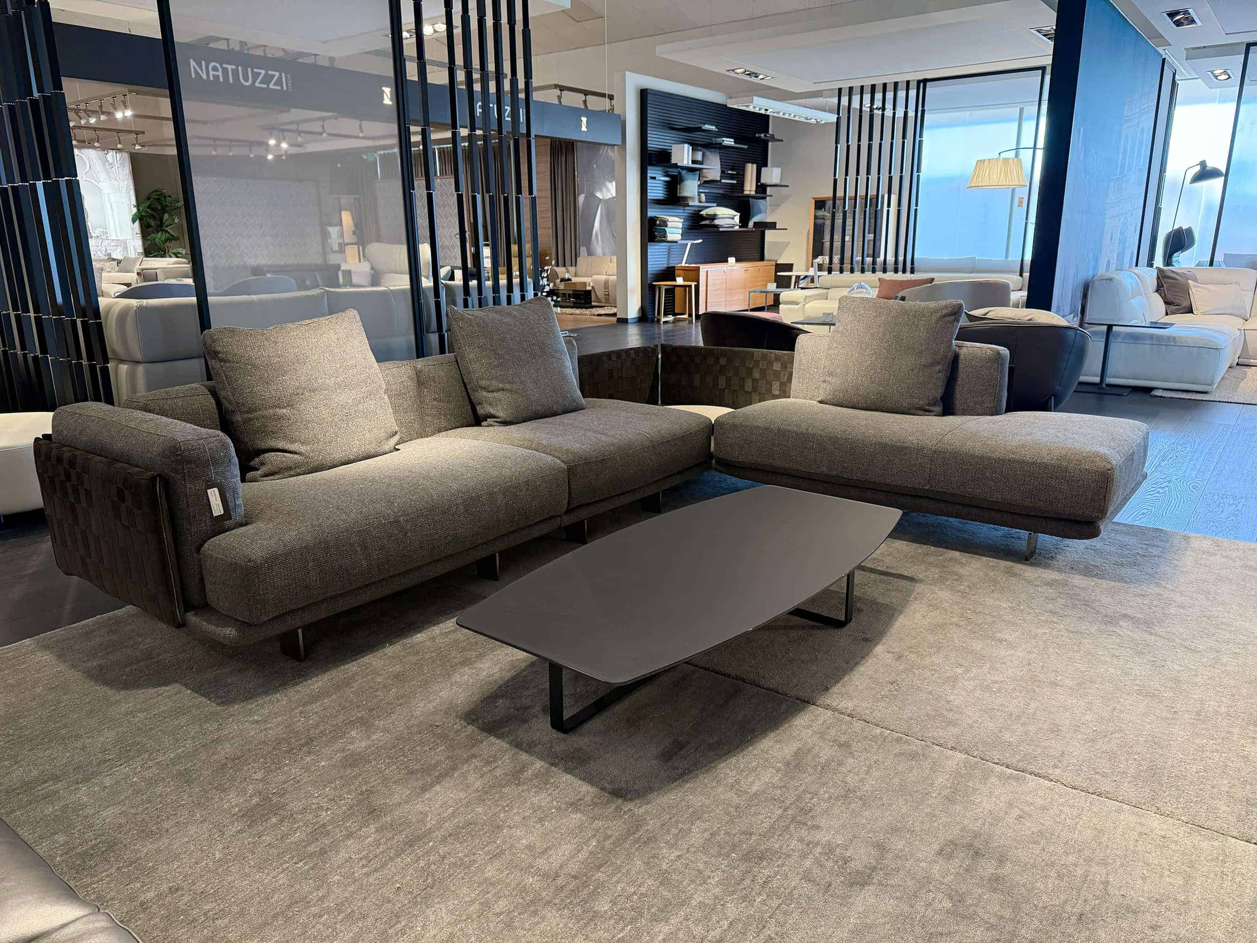 Natuzzi Italia Campus 4pc Sectional Bronze 2