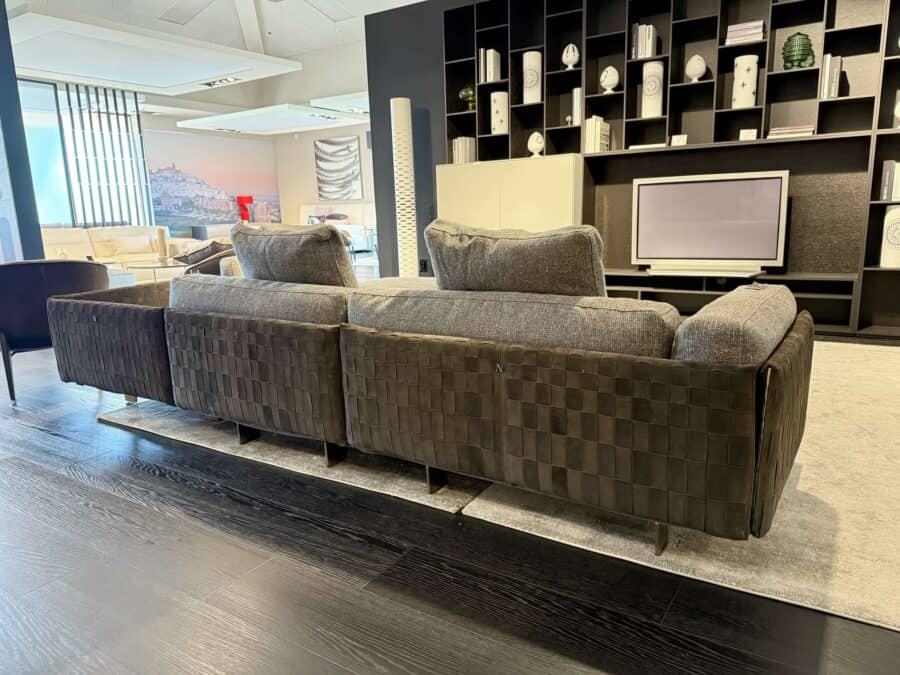 Natuzzi Italia Campus 4pc Sectional Bronze - Furnitalia | Compact