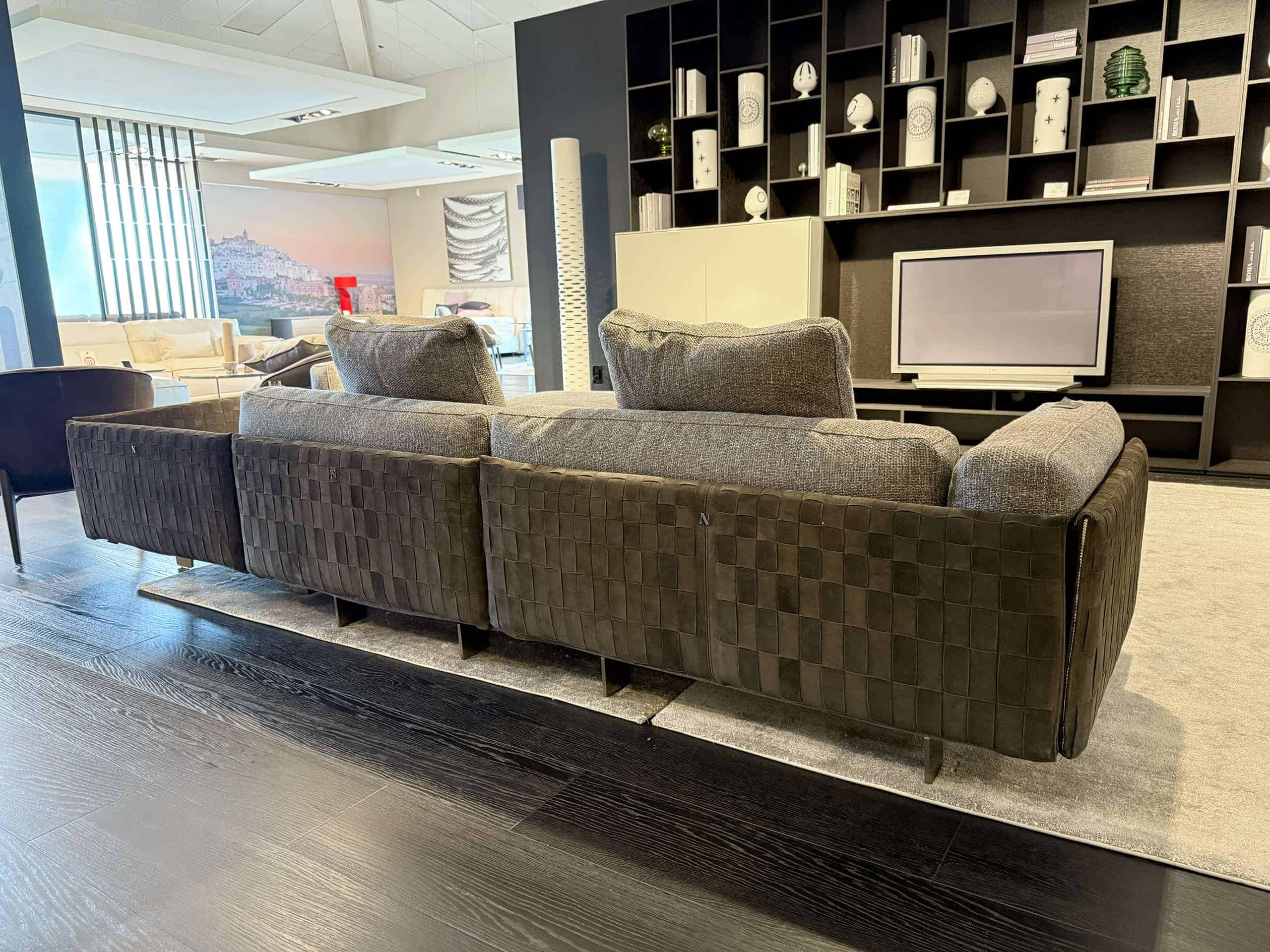 Natuzzi Italia Campus 4pc Sectional Bronze 5