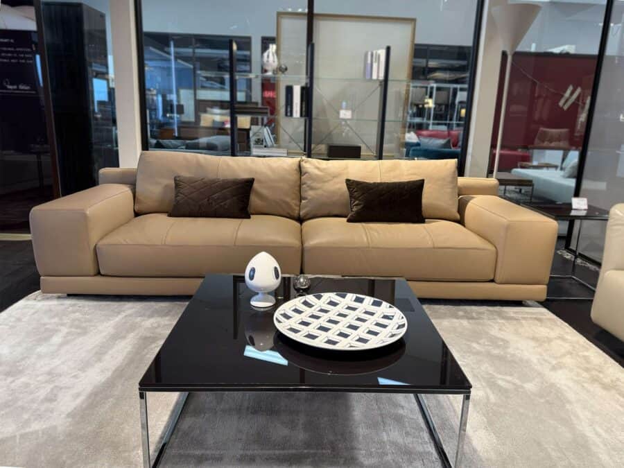 Natuzzi Italia - Melpot Sofa with shelves tan 2
