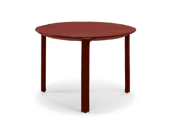 Natuzzi Italia Album Round Leather Side Table
