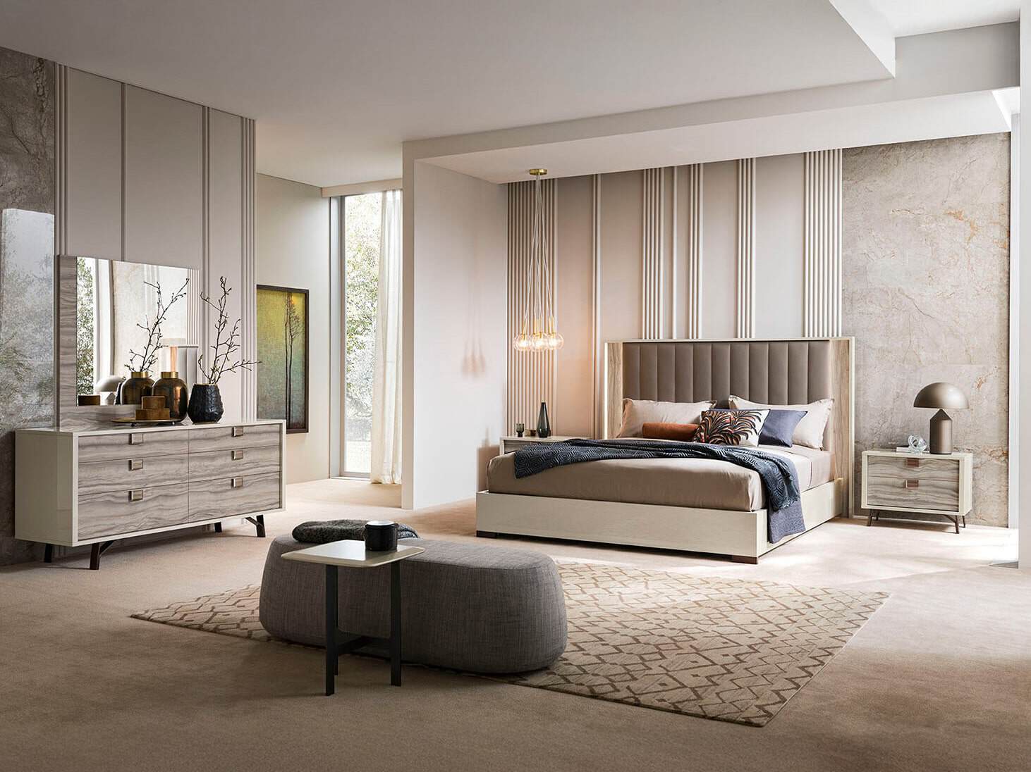 Alf Italia Jupiter 6PC Bedroom Set - Furnitalia | Contemporary