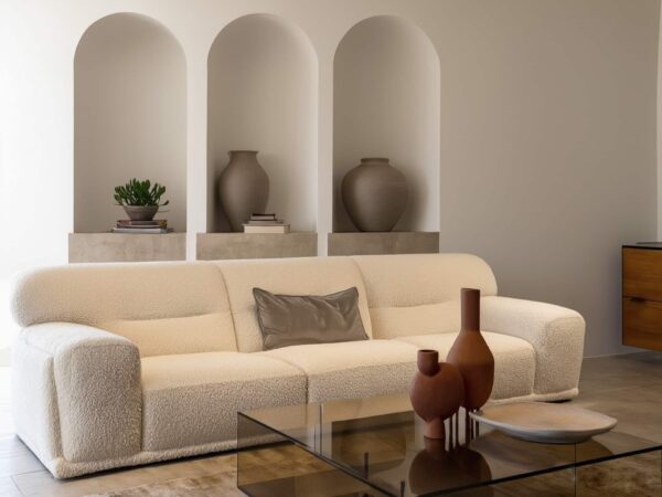 Natuzzi Italia Dorian Sofa Beige Fabric