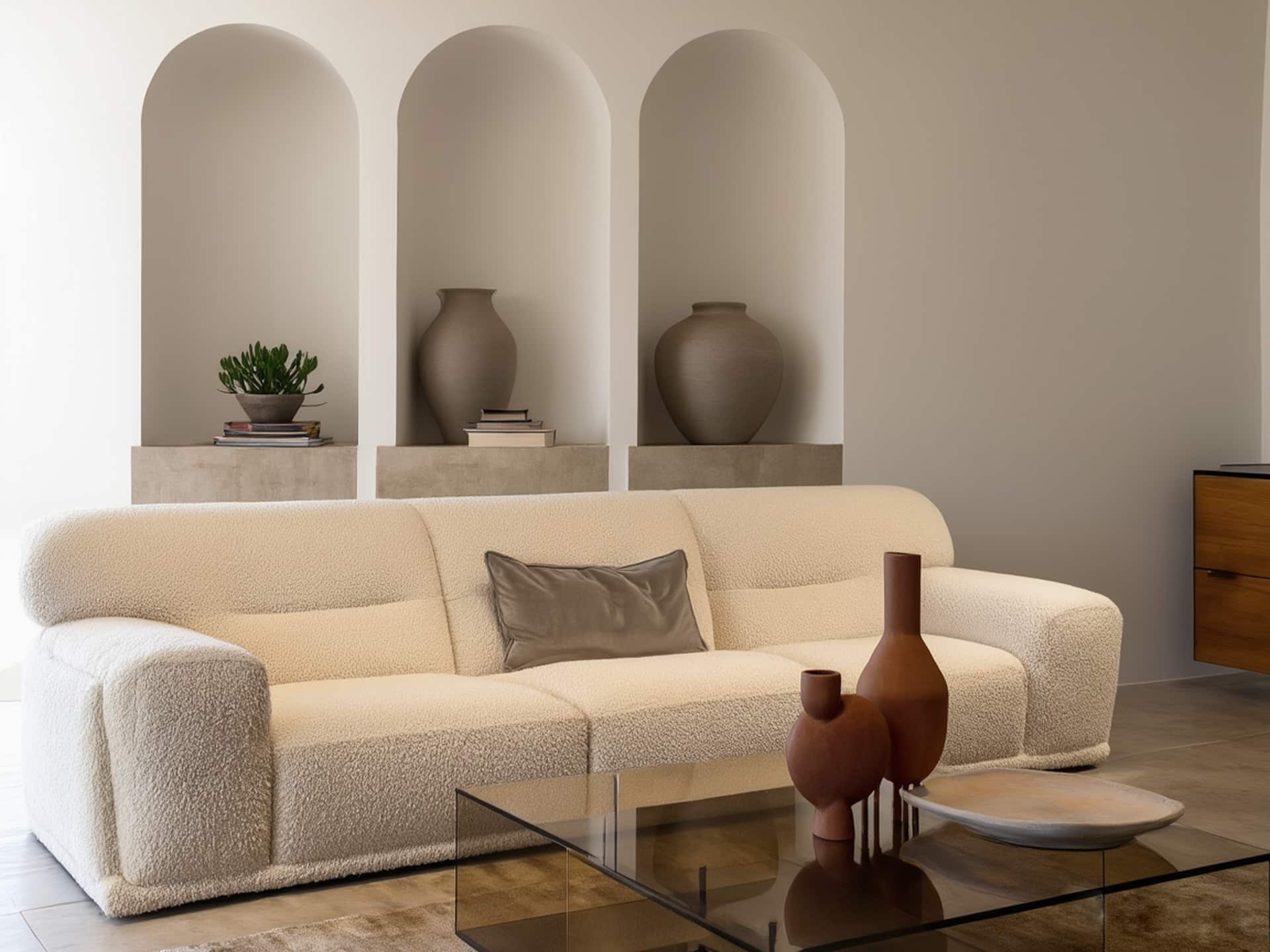 Natuzzi Italia Dorian Sofa Beige Fabric