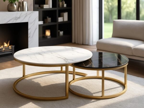 Estro Milano Raya Round Coffee table Mirna