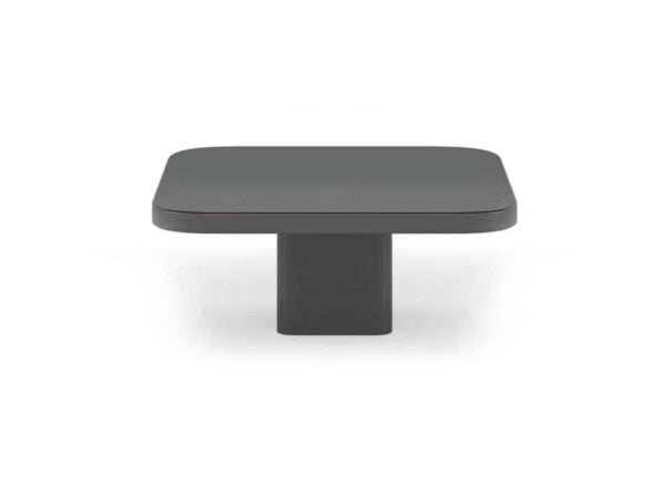 Estro Milano Spazio Coffee Table Smoked Glass Titanium Base