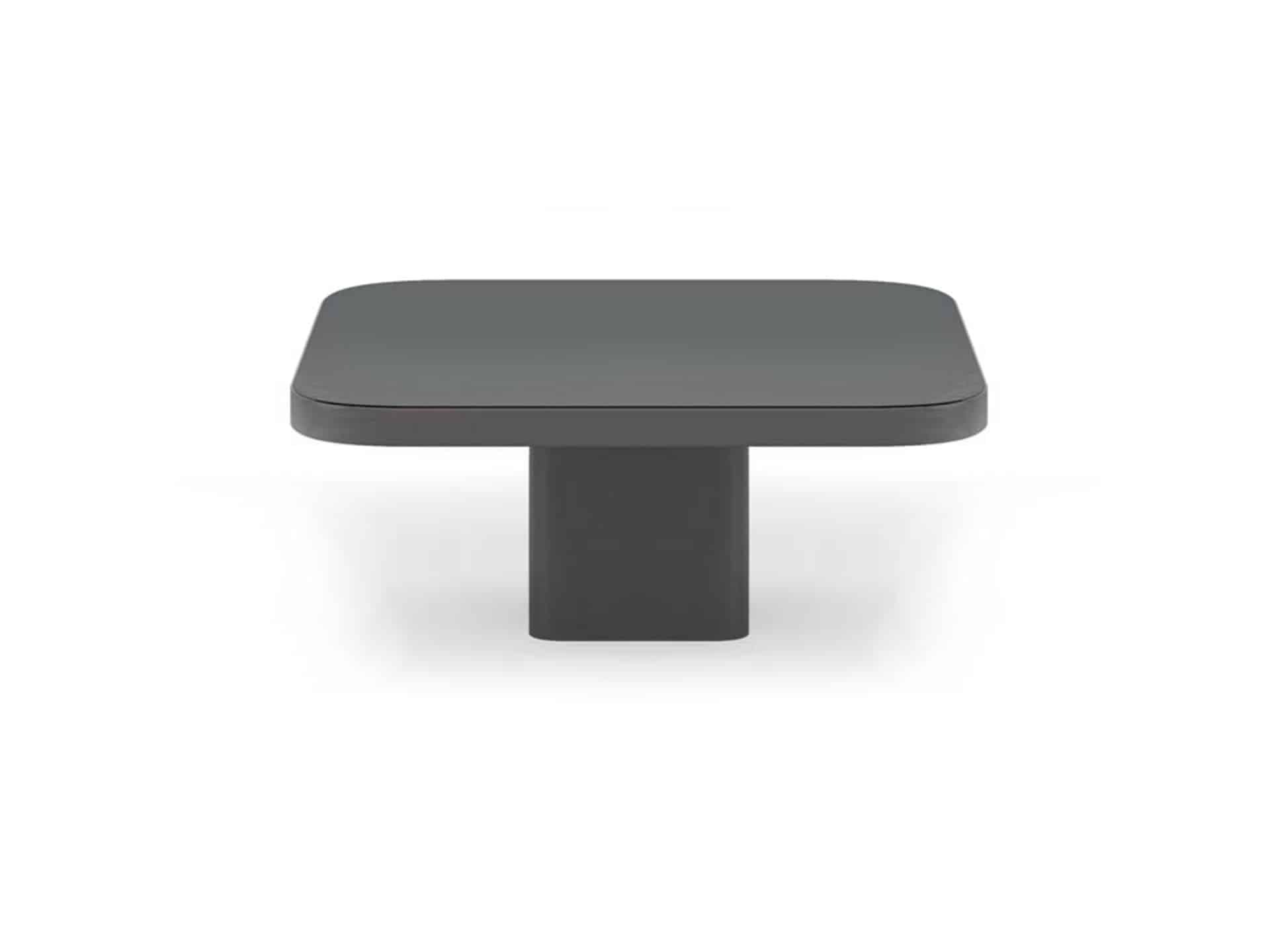 Estro Milano Spazio Coffee Table Smoked Glass Titanium Base