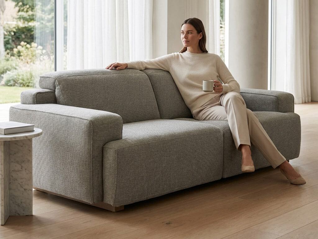 Natuzzi Italia Iago Fabric Sofa - Furnitalia | Sculptural Design