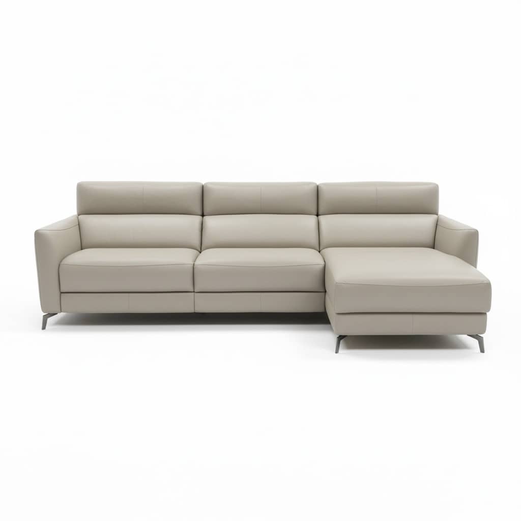 Natuzzi Italia Stan Power sofa with Chaise Cement - studio