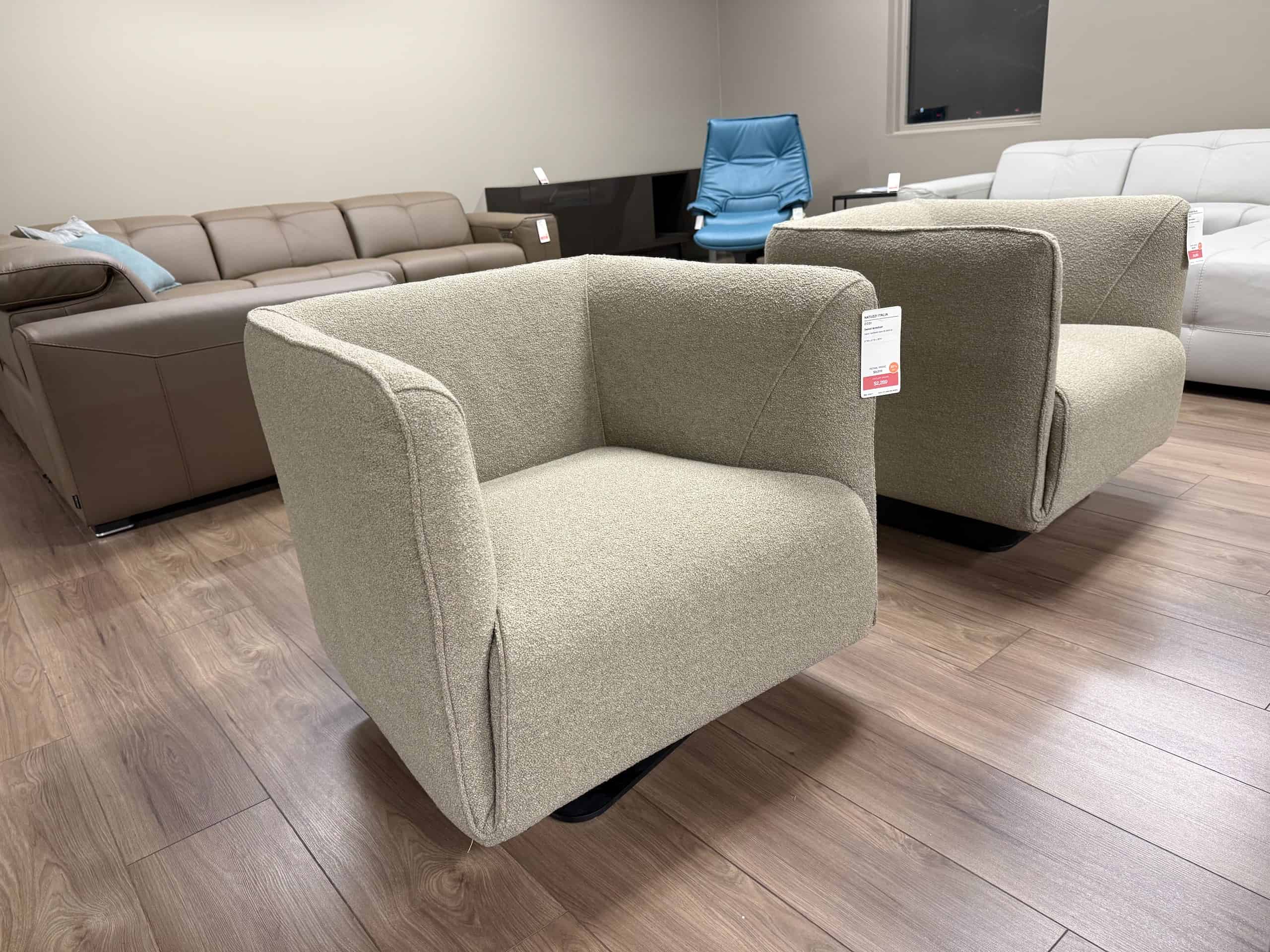 Natuzzi Italia Dodi Swivel Armchair - Furnitalia | Contemporary