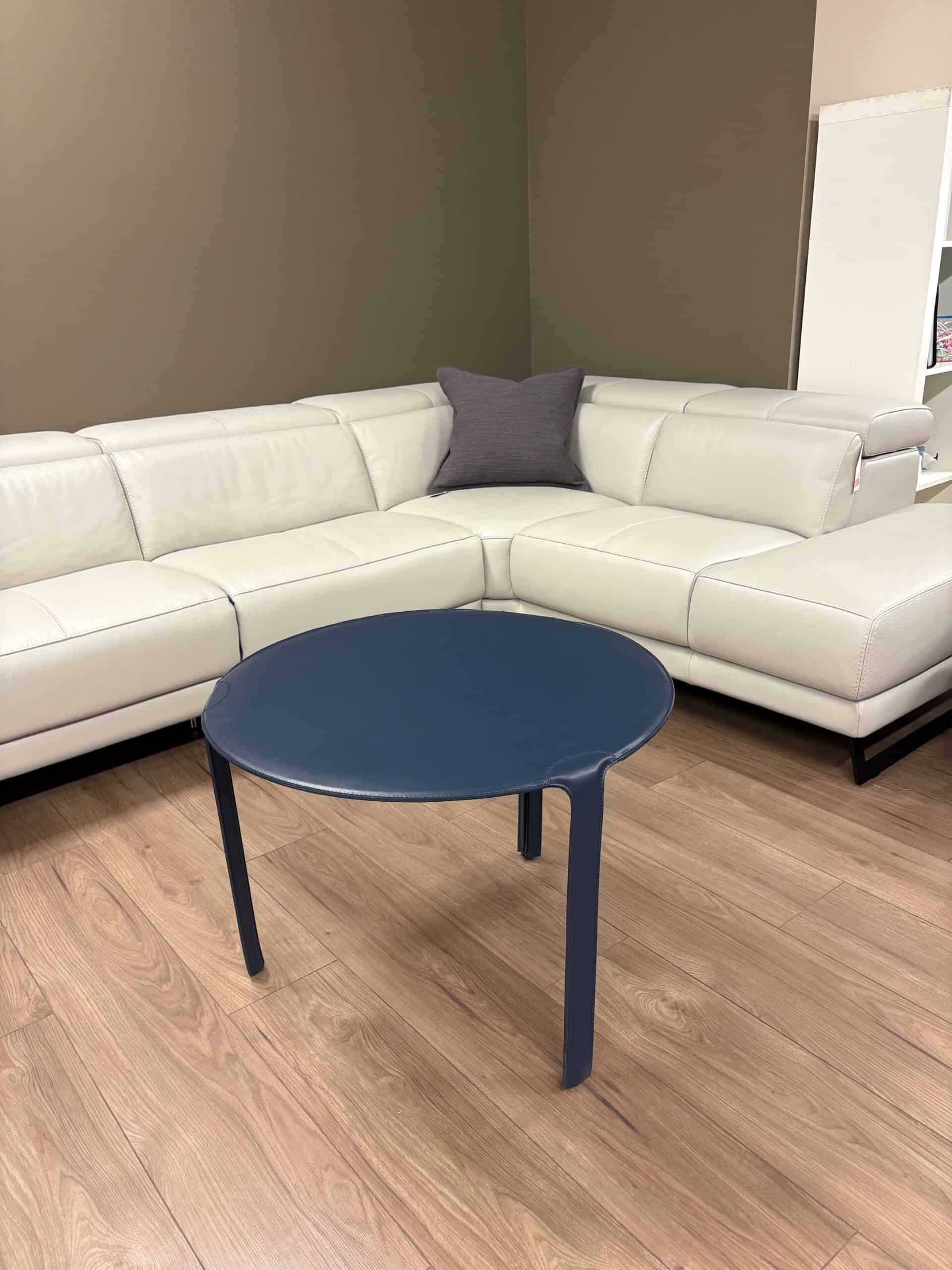 Natuzzi Italia Album Leather Corner Table