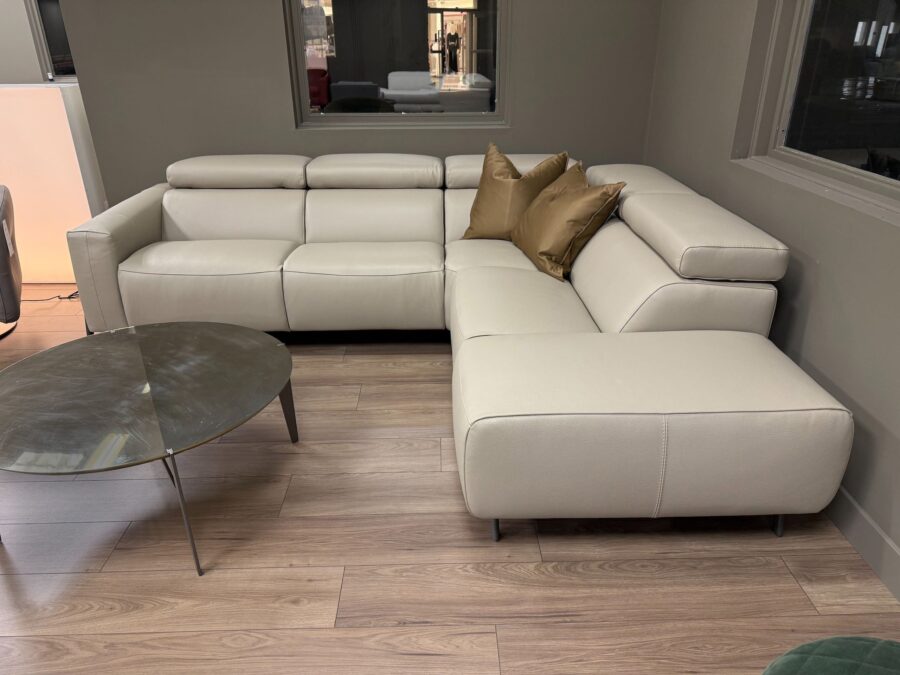 Estro Milano Claire R Power Sectional Dark Beige 2