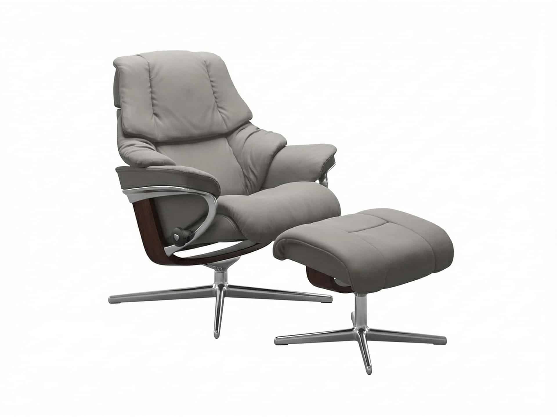 Stressless® Reno Cross Recliner with Ottoman - Furnitalia | The