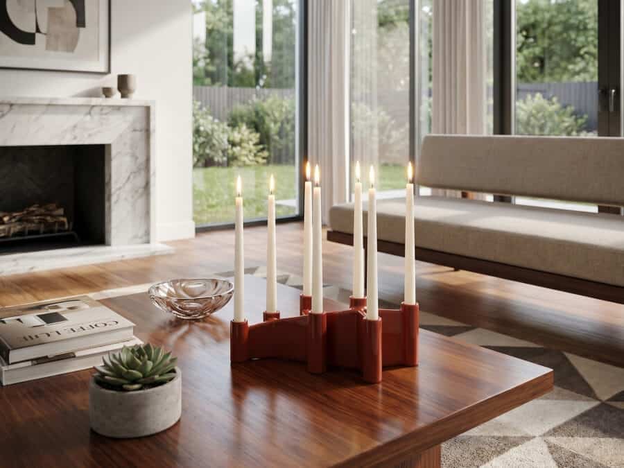 Calligaris Cathedral Candle Holder for Seven Table Candles