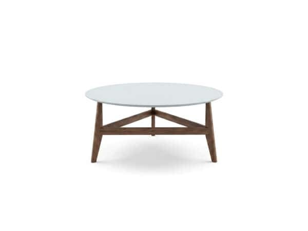 Natuzzi Editions Plettro Central Table Blue Stained Walnut