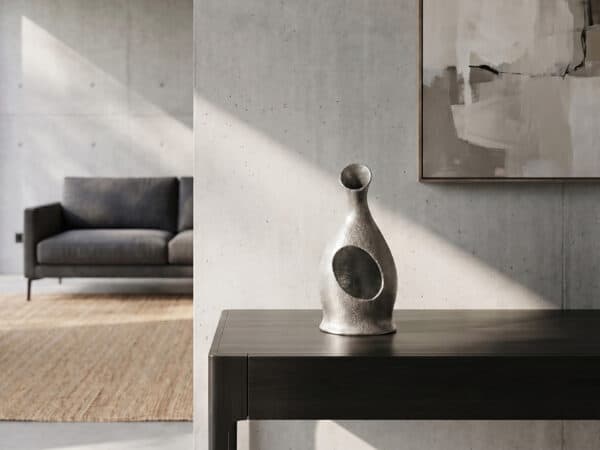 Global Views Lorca Vase Medium Silver