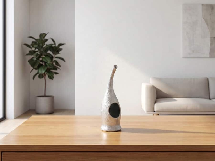Global Views Lorca Vase Mini Silver