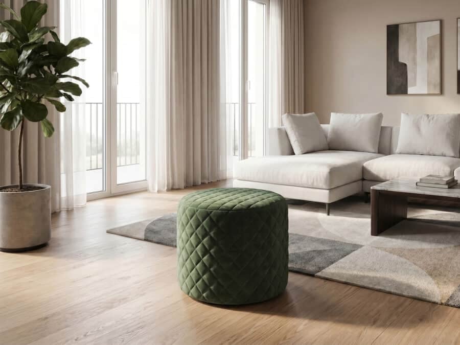 Natuzzi Italia Melpot Round Ottoman