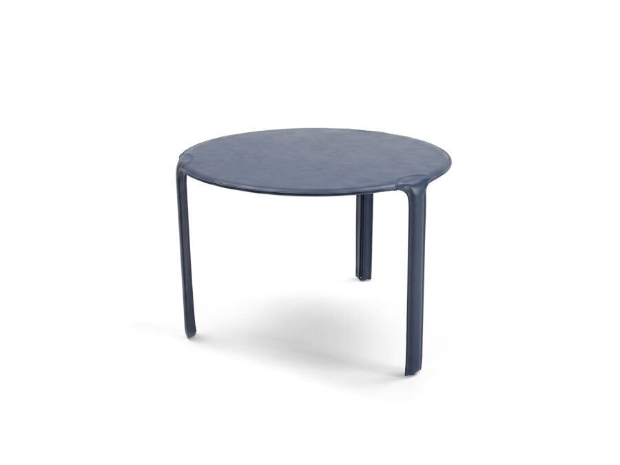 Natuzzi Italia Album Round Leather Corner Table