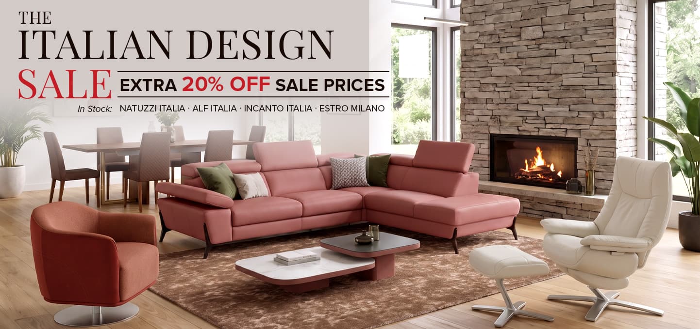 Italian Design Summer Sale at Furnitalia - get additional 20% off on in-stock furniture
