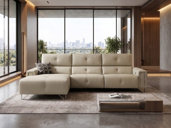 Estro Milano Emy Power Sectional with Chaise