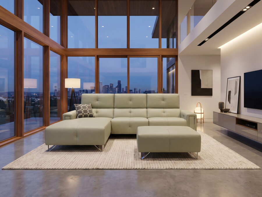 Estro Milano Emy Power Sectional with Chaise