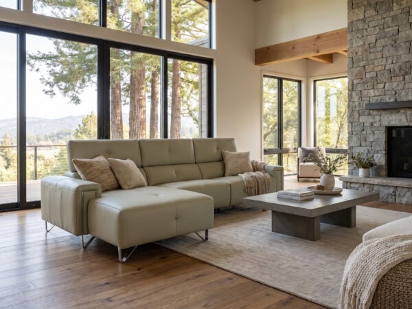 Estro Milano Emy Power Sectional with Chaise