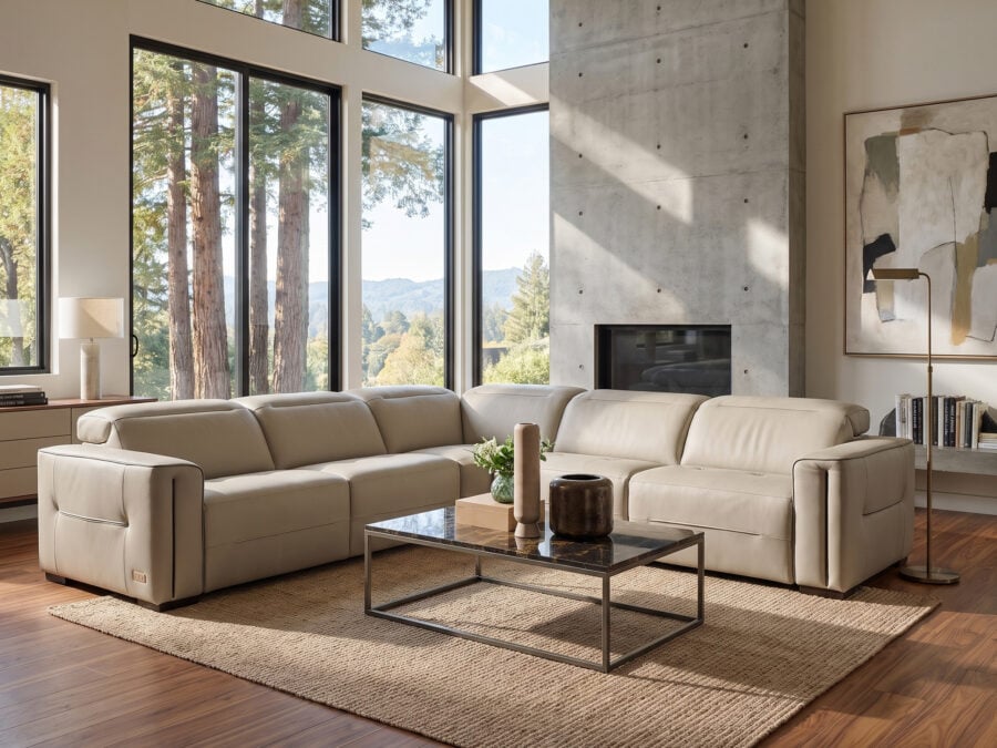Estro Milano Arlene 5pc Power Sectional